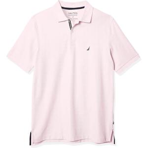 Nautica Men’s Big and Tall Classic Fit Short Sleeve Solid Performance Deck Polo Shirt(Cradle Pink)