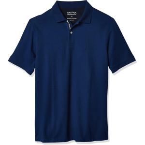 Nautica Men’s Big and Tall Classic Fit Short Sleeve Solid Performance Deck Polo Shirt(Estate Blue)