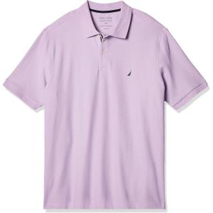 Nautica Men’s Big and Tall Classic Fit Short Sleeve Solid Performance Deck Polo Shirt(Lavendula)