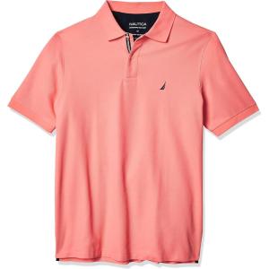 Nautica Men’s Big and Tall Classic Fit Short Sleeve Solid Performance Deck Polo Shirt(Pale Coral)