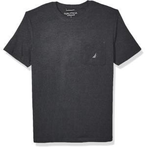 Nautica Men’s Classic Fit Pocket T-Shirt(Charcoal Heather)