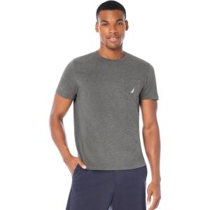 Nautica Men’s Classic Fit Pocket T-Shirt(Charcoal Heather (Light))