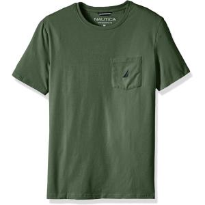 Nautica Men’s Classic Fit Pocket T-Shirt(Pine Forest (Dark))