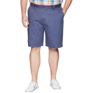 Nautica Men’s Cotton Twill Flat Front Chino Short(Blue Indigo)