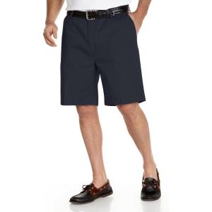 Nautica Men’s Cotton Twill Flat Front Chino Short(True Navy)