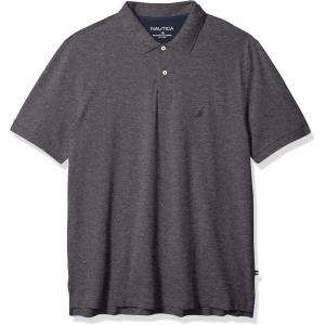 Nautica Men’s Nautica Men’s Big & Tall Stretch Pique Polo(Charcoal Heather)