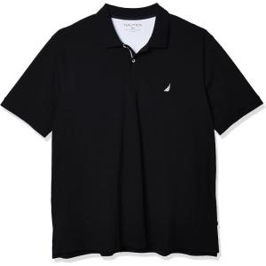 Nautica Men’s Nautica Men’s Big & Tall Stretch Pique Polo(True Black)