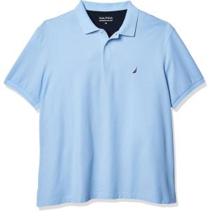Nautica Short Sleeve Solid Deck Polo Shirt Shirt(Noon Blue)