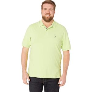 Nautica mens Short Sleeve Stretch Solid Deck Polo Shirt(Mist Green)