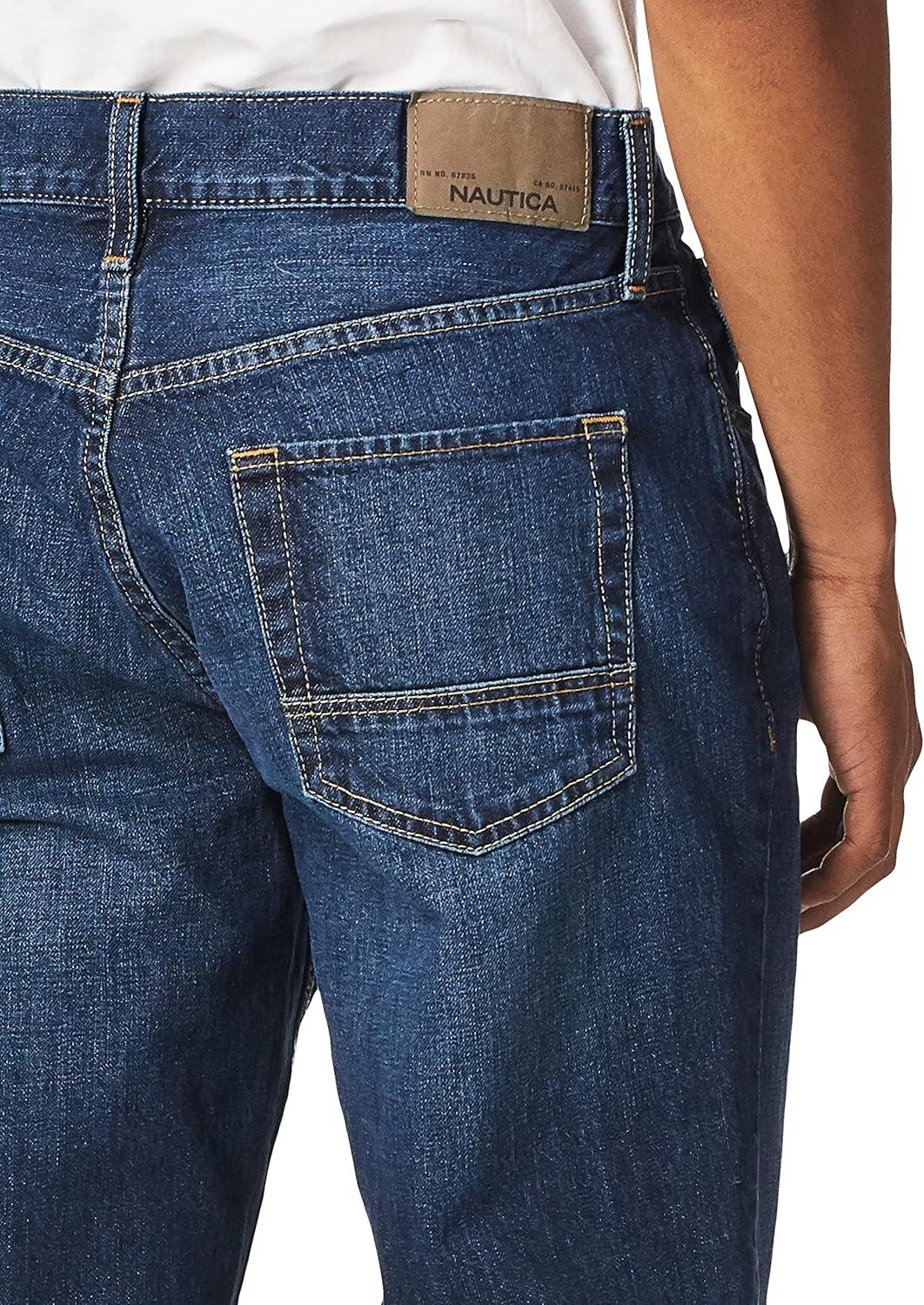 imageNautica Jeans Mens Straight Light Cross Hatch JeanCoastal Patrol