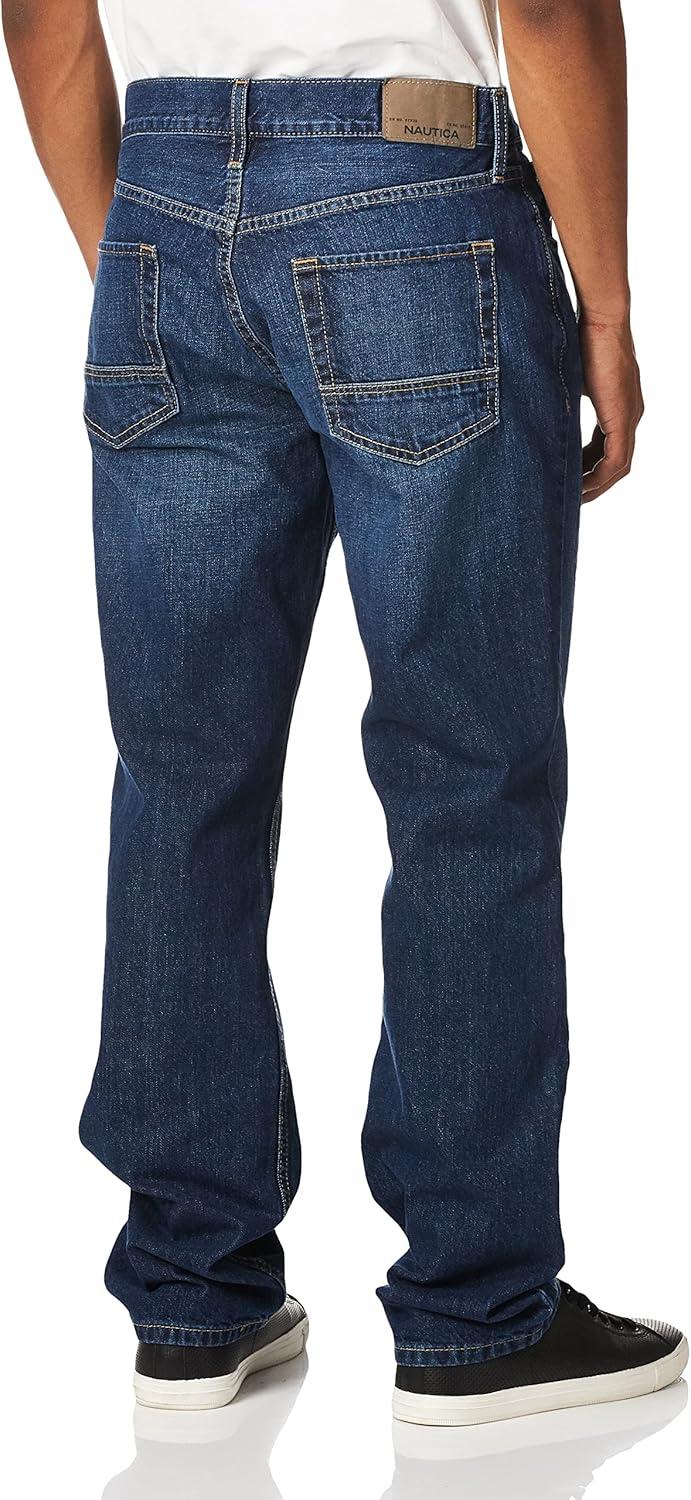imageNautica Jeans Mens Straight Light Cross Hatch JeanCoastal Patrol