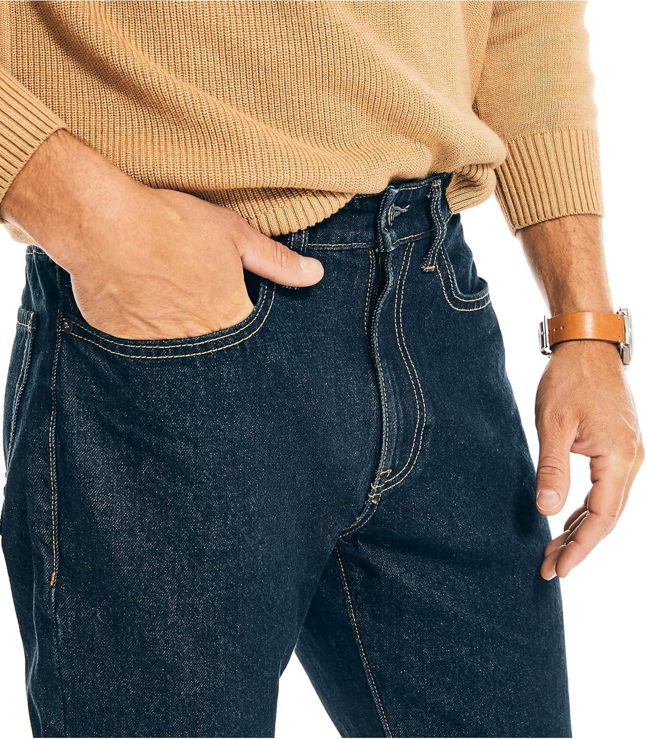 imageNautica Jeans Mens Straight Light Cross Hatch JeanPure Ocean Wash