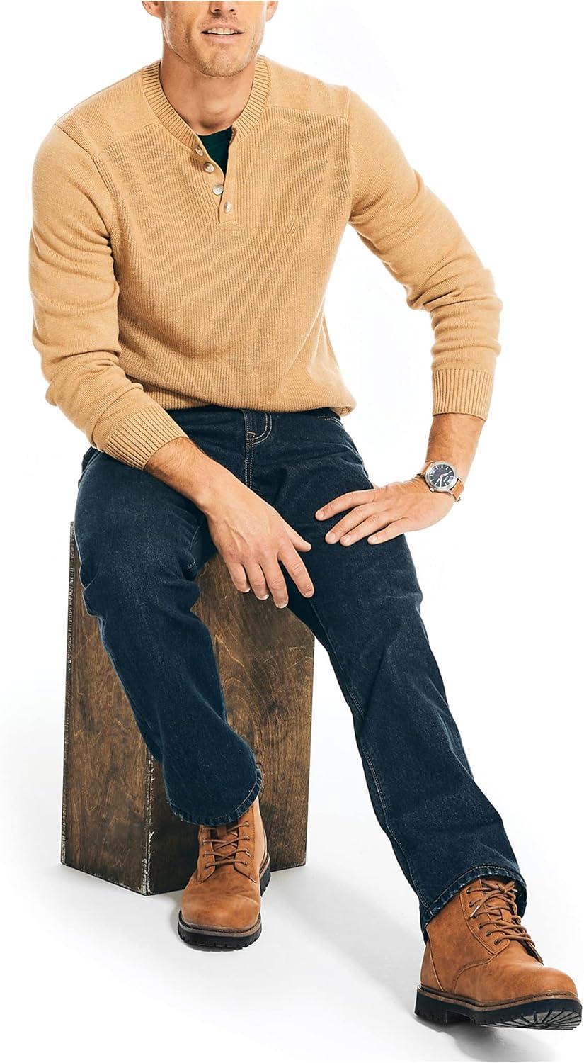 imageNautica Jeans Mens Straight Light Cross Hatch JeanPure Ocean Wash