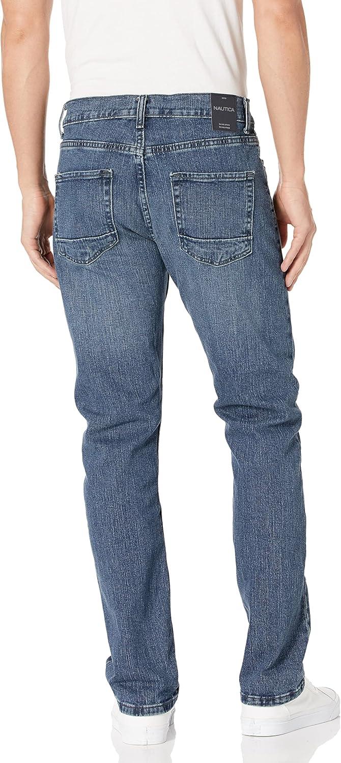 imageNautica Mens 5 Pocket Straight Fit Stretch JeanJeansGulf Stream