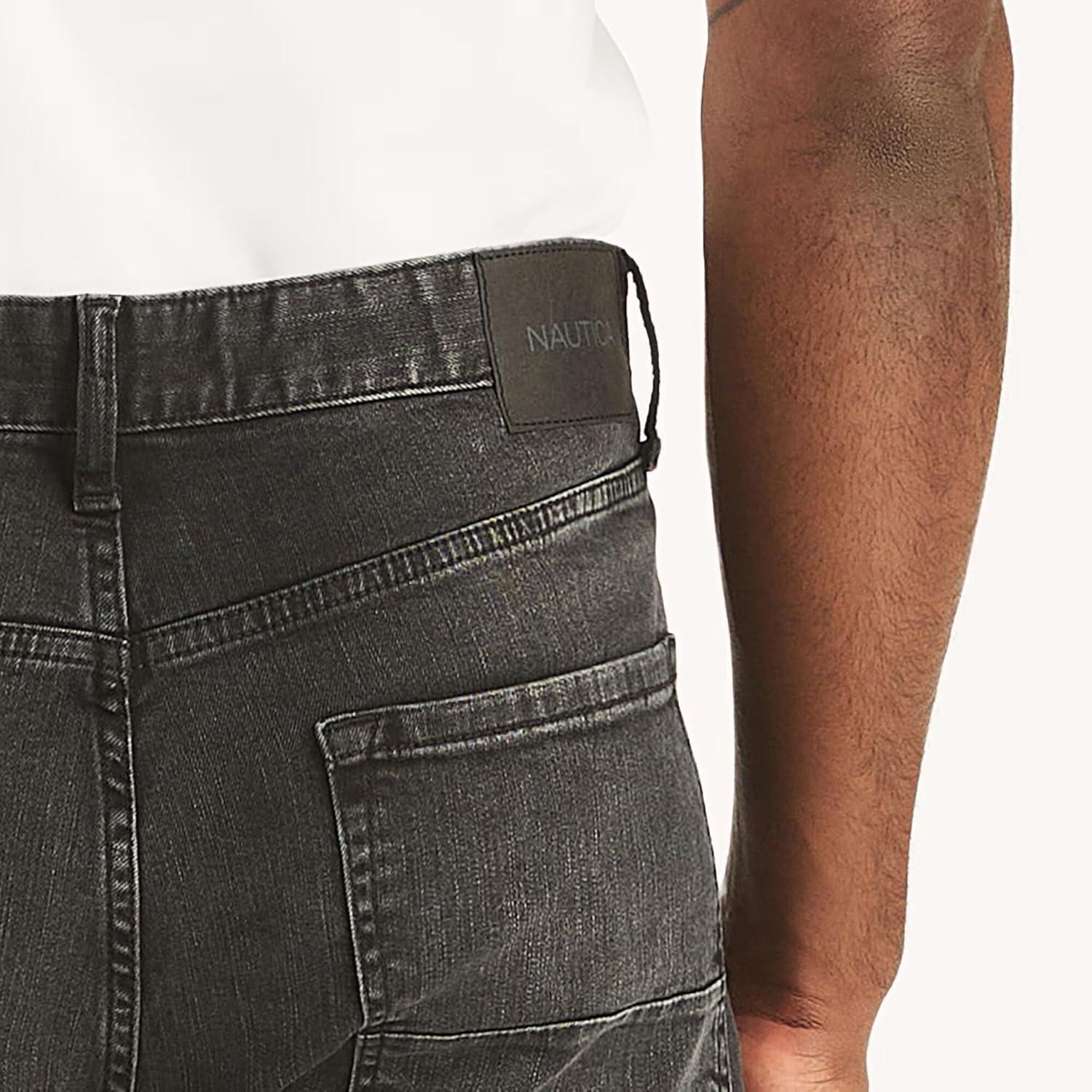 imageNautica Mens 5 Pocket Straight Fit Stretch JeanJeansInfinite Grey Wash