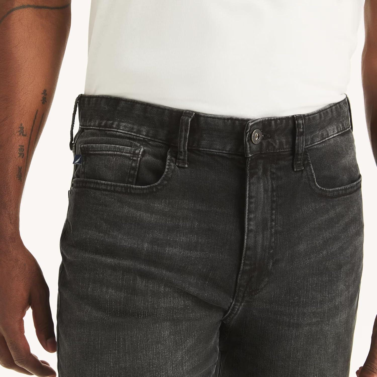 imageNautica Mens 5 Pocket Straight Fit Stretch JeanJeansInfinite Grey Wash
