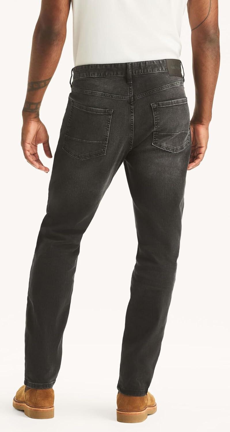 imageNautica Mens 5 Pocket Straight Fit Stretch JeanJeansInfinite Grey Wash