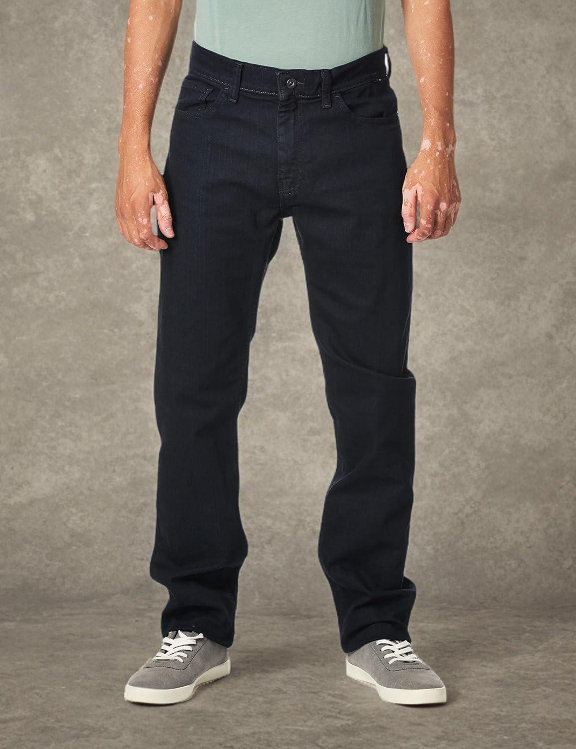 imageNautica Mens 5 Pocket Straight Fit Stretch JeanJeansPure Dark Pacific Wash
