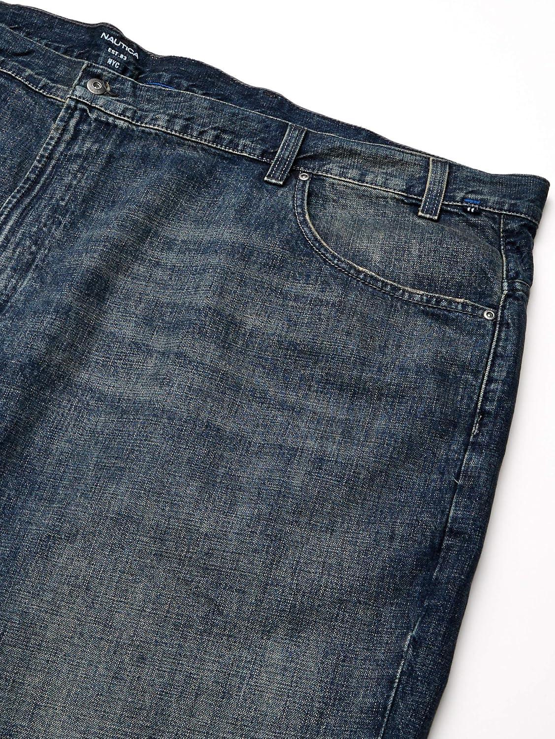 imageNautica Mens Big and Tall Relaxed Fit JeanRigger Blue