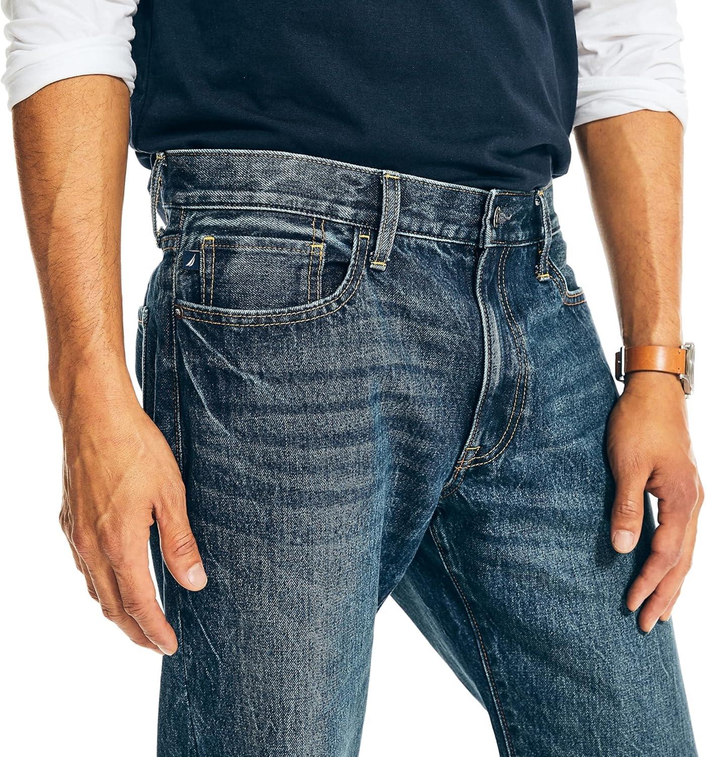 imageNautica Mens Loose Fit DenimSea Tide Wash