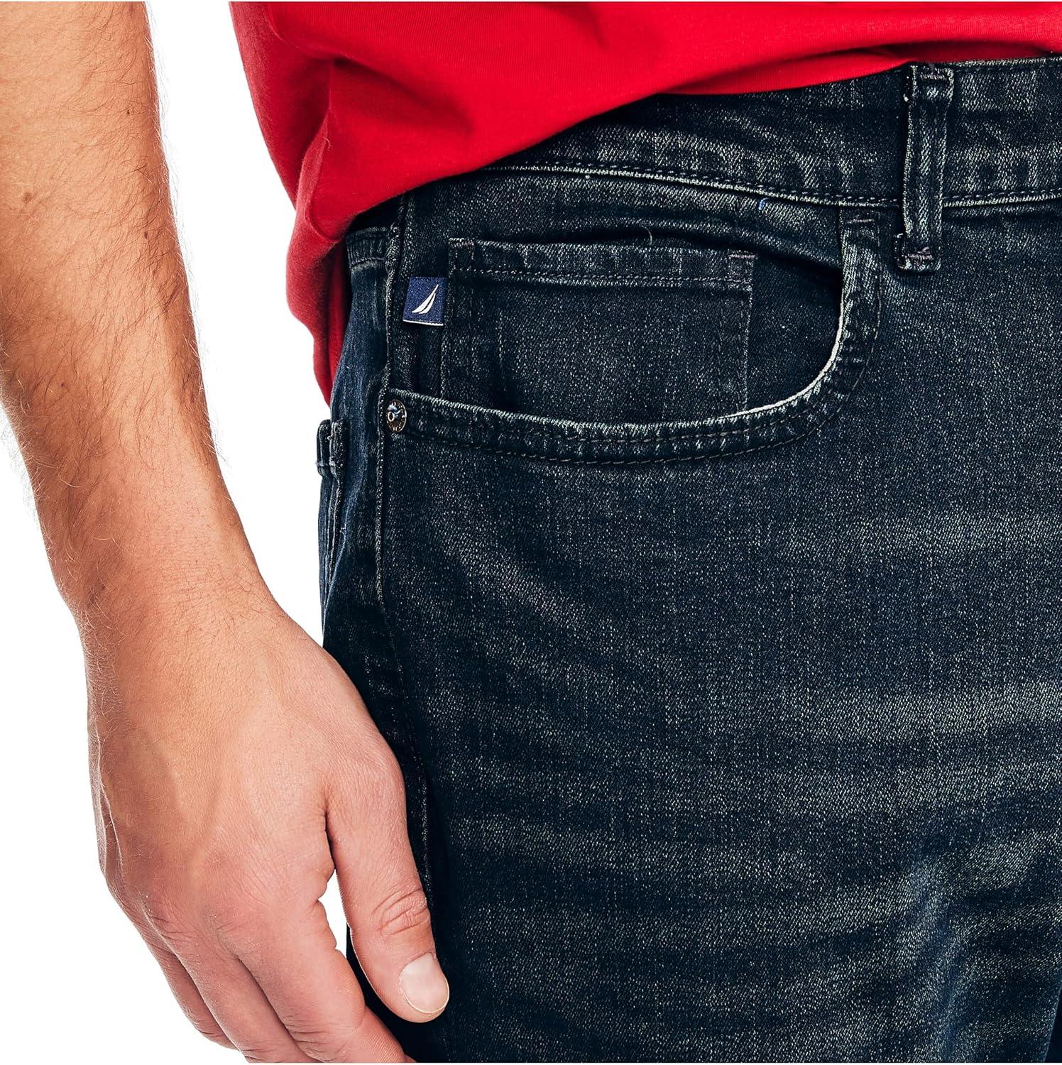 imageNautica Mens Nautica Vintage Straight Stretch DenimBlack Lagoon Wash