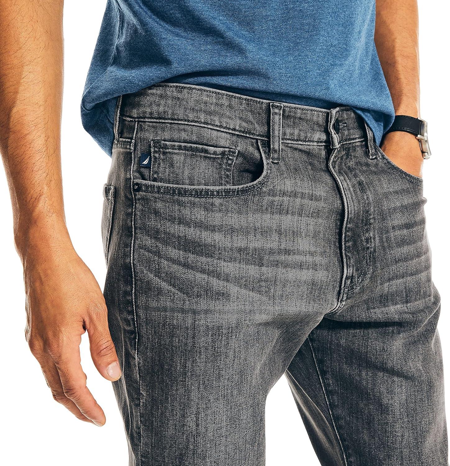 imageNautica Mens Nautica Vintage Straight Stretch DenimMidnight Tide Wash