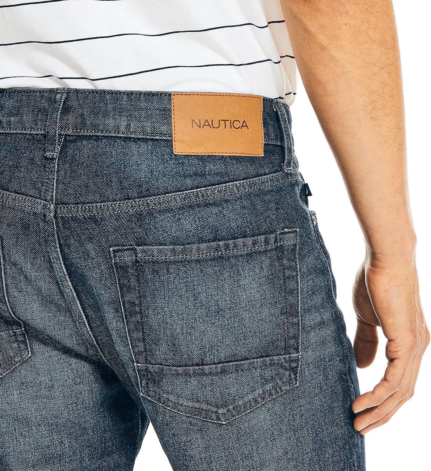 imageNautica Mens Nautica Vintage Straight Stretch DenimNorth Sea Canal Wash