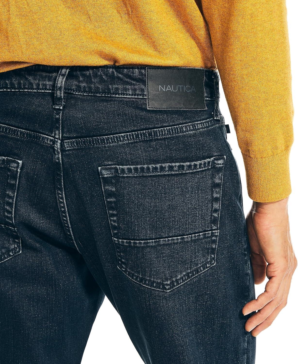 imageNautica Mens Relaxed Fit Denim JeansBlack Lagoon Wash