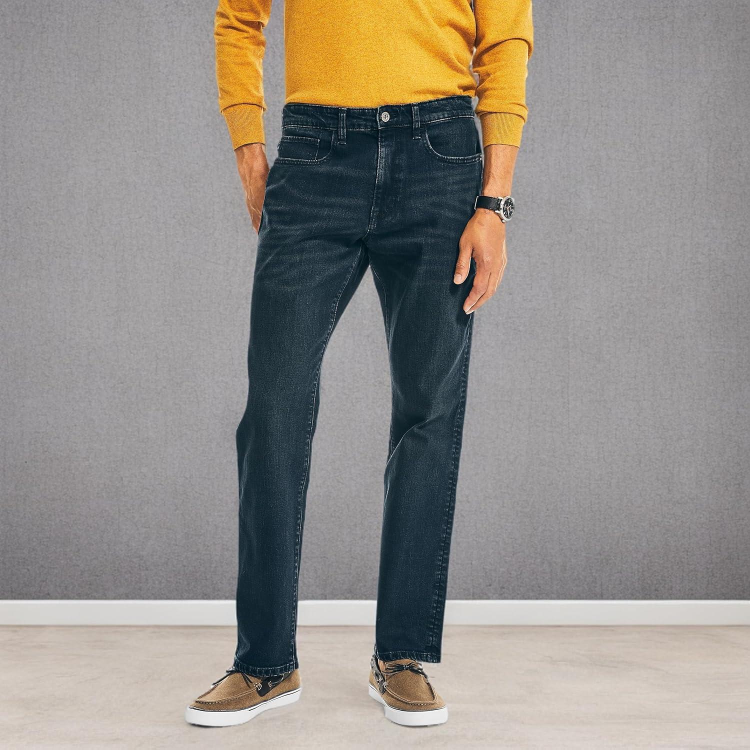 imageNautica Mens Relaxed Fit Denim JeansBlack Lagoon Wash