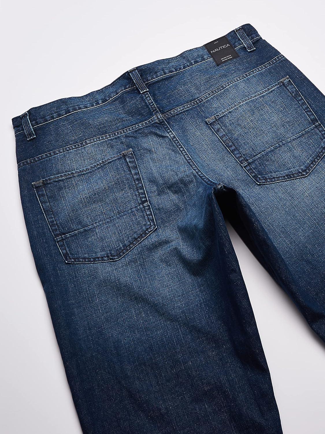 imageNautica Mens Relaxed Fit Denim JeansGlacier Blue Wash