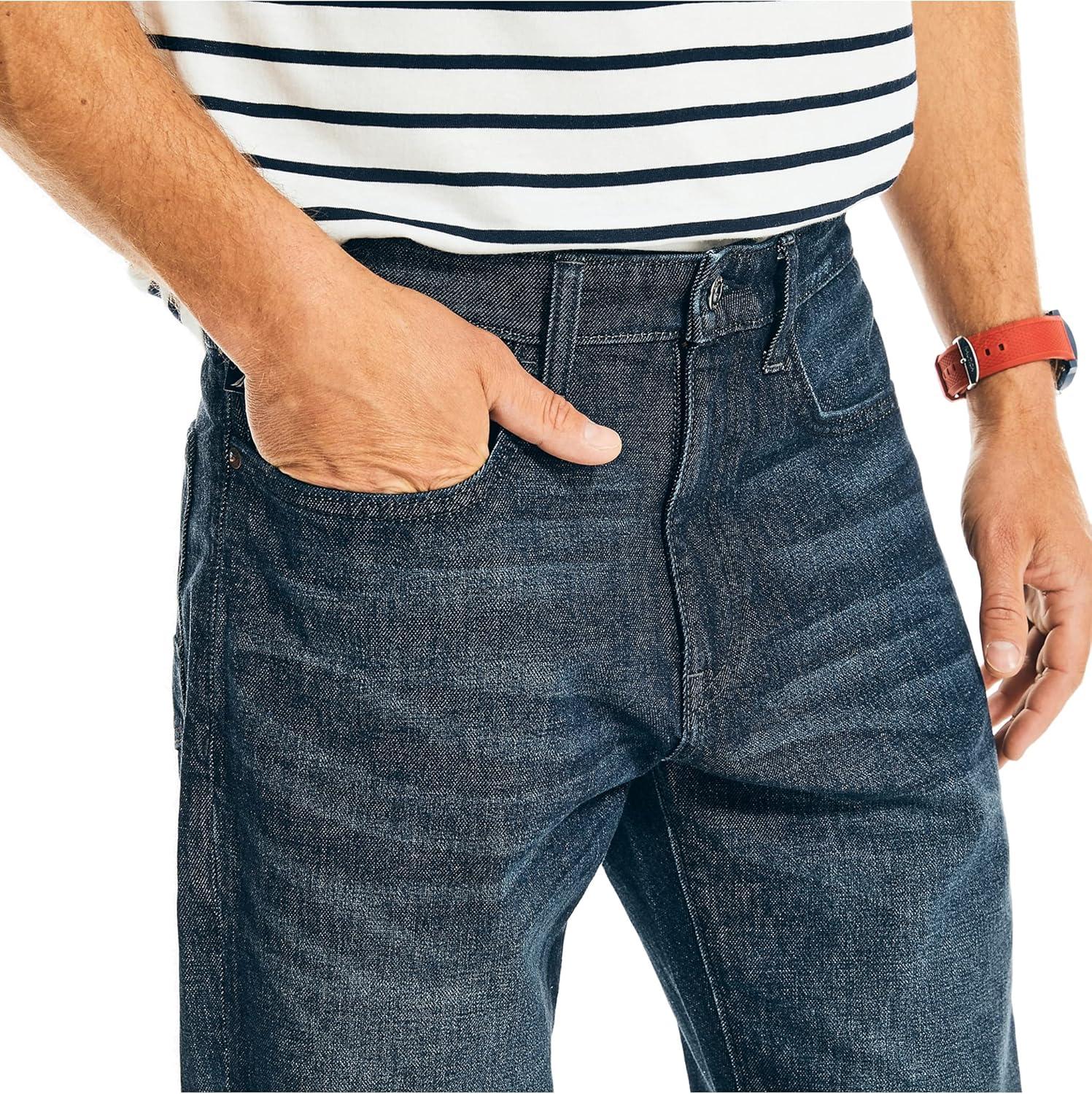 imageNautica Mens Relaxed Fit Denim JeansNorth Sea Canal Wash