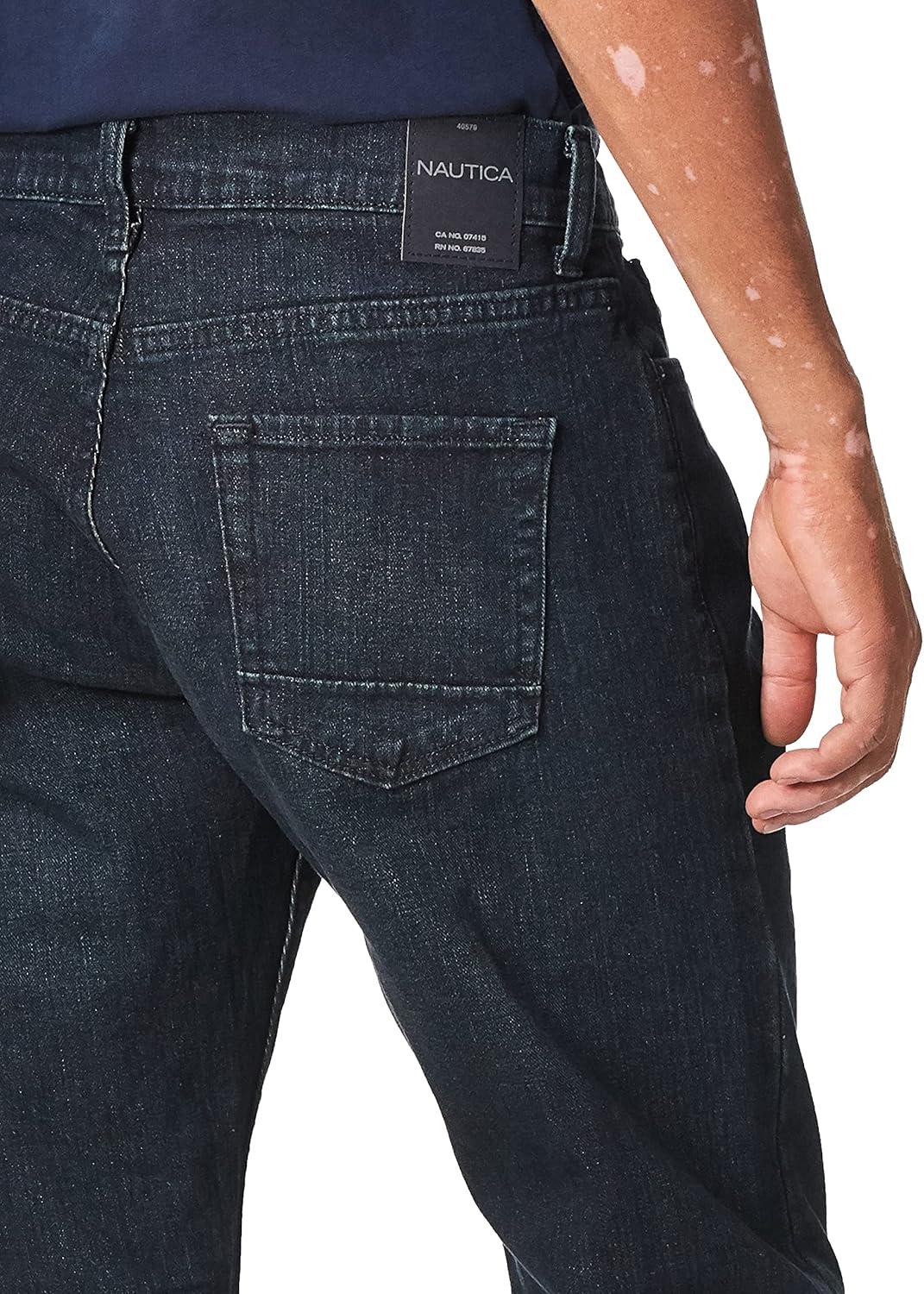 imageNautica Mens Relaxed Fit Denim JeansPure Adriatic Sea Wash