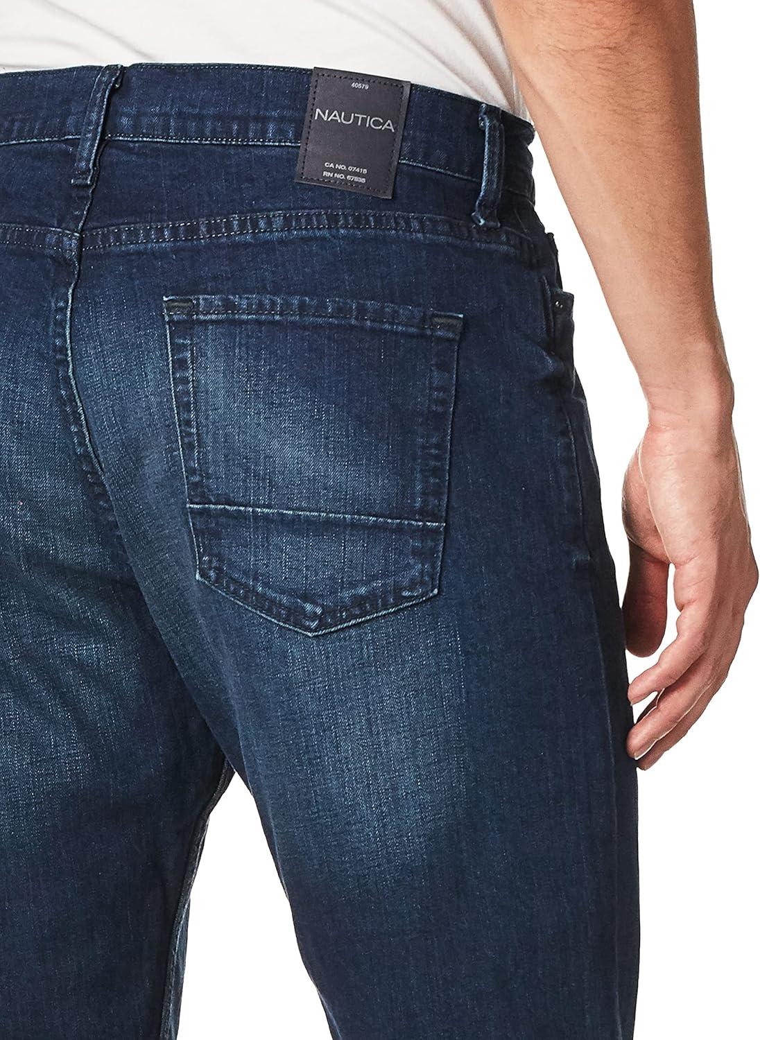 imageNautica Mens Relaxed Fit Denim JeansPure Deep Bay Wash