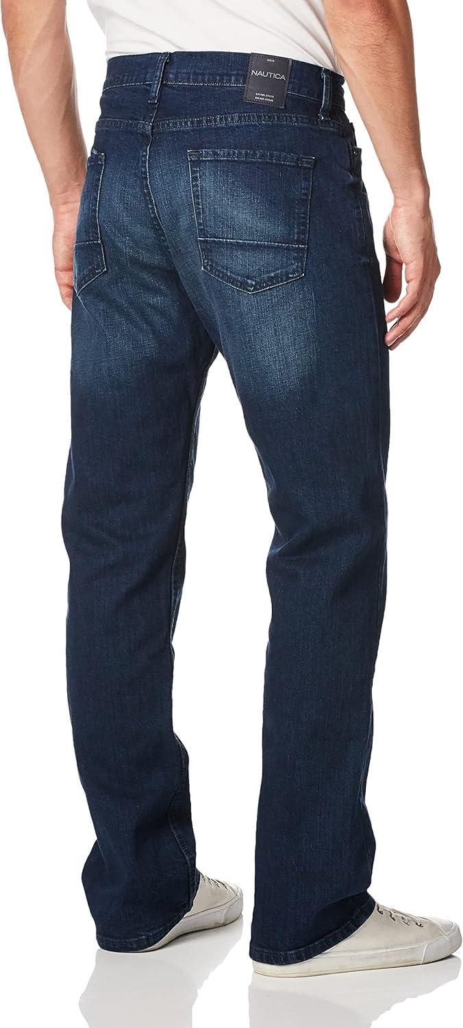 imageNautica Mens Relaxed Fit Denim JeansPure Deep Bay Wash