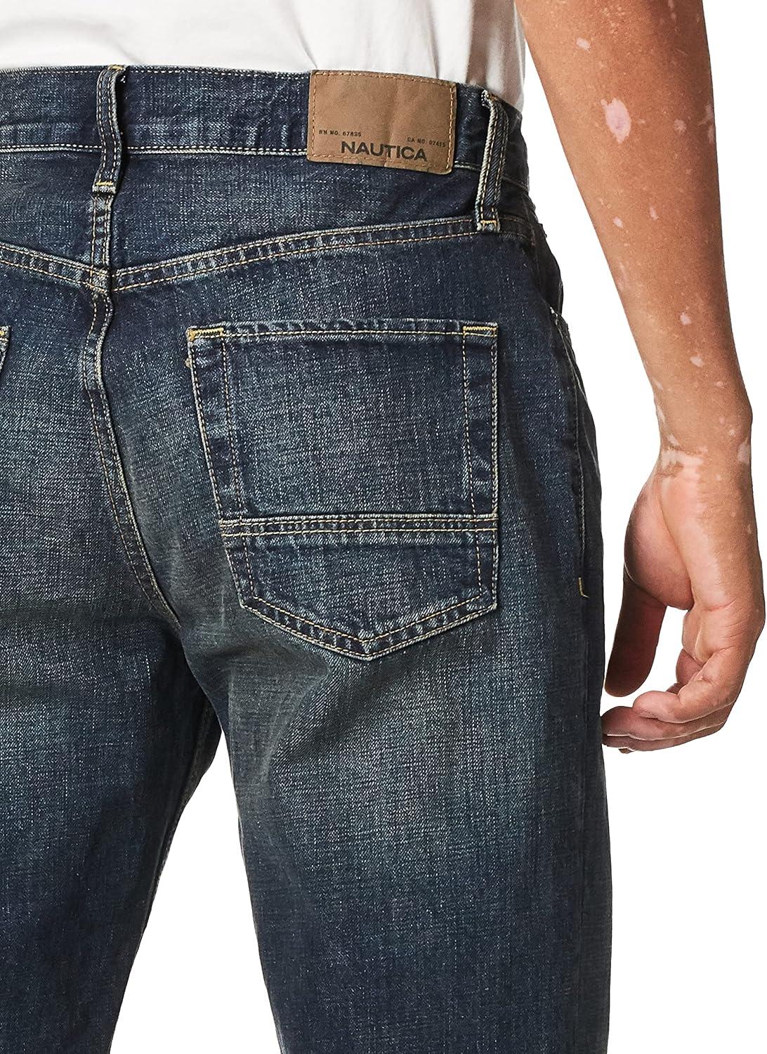 imageNautica Mens Relaxed Fit Denim JeansRigger Blue