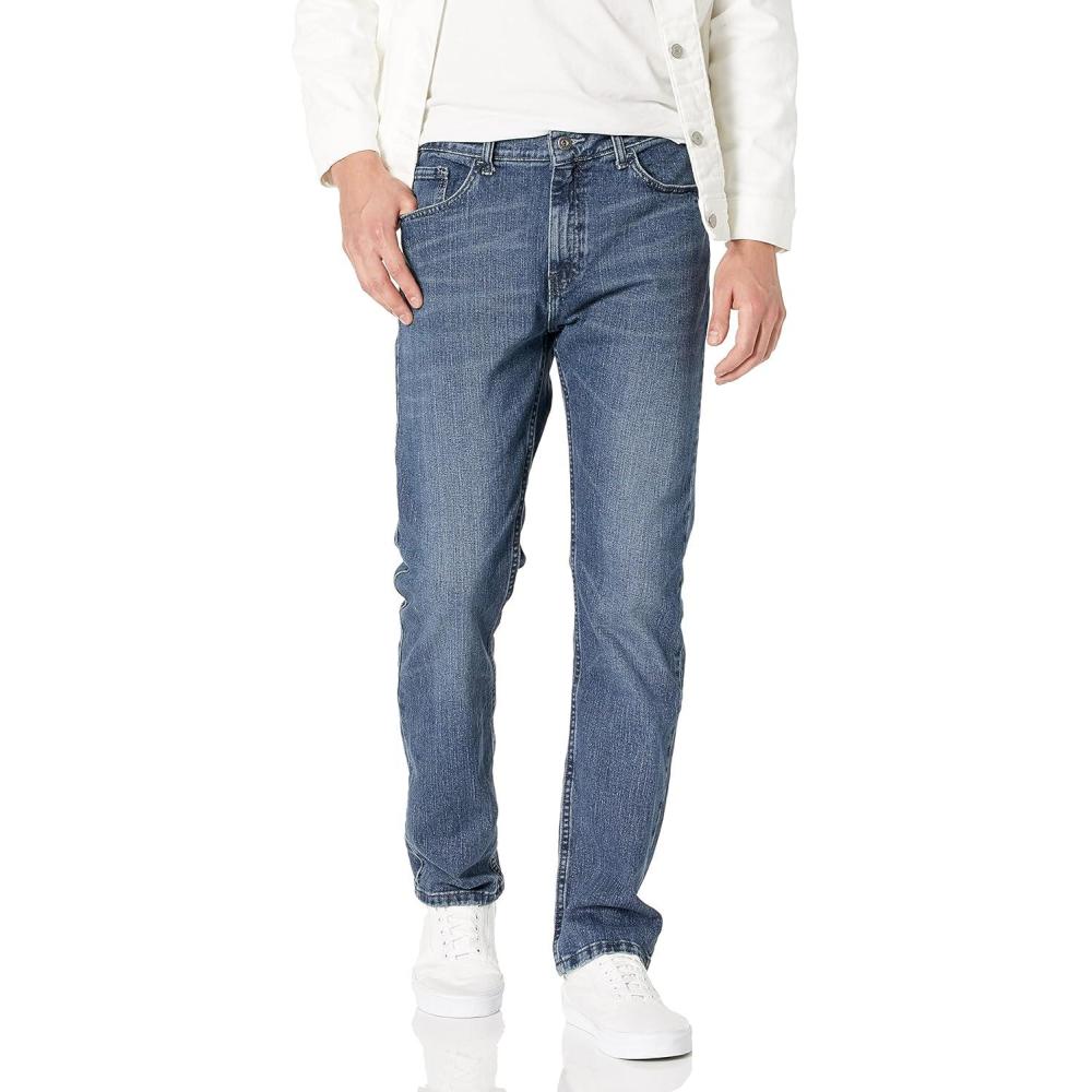 imageNautica Mens 5 Pocket Straight Fit Stretch JeanJeansGulf Stream