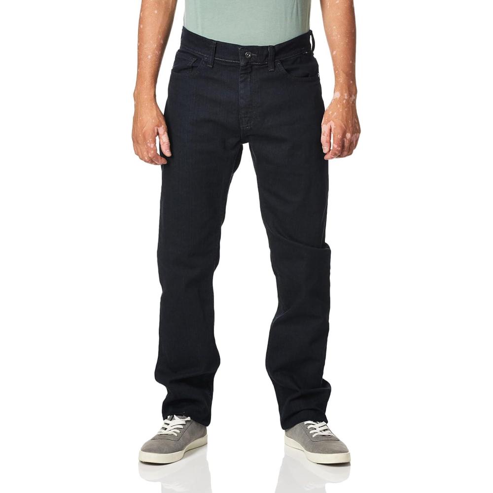imageNautica Mens 5 Pocket Straight Fit Stretch JeanJeansPure Dark Pacific Wash