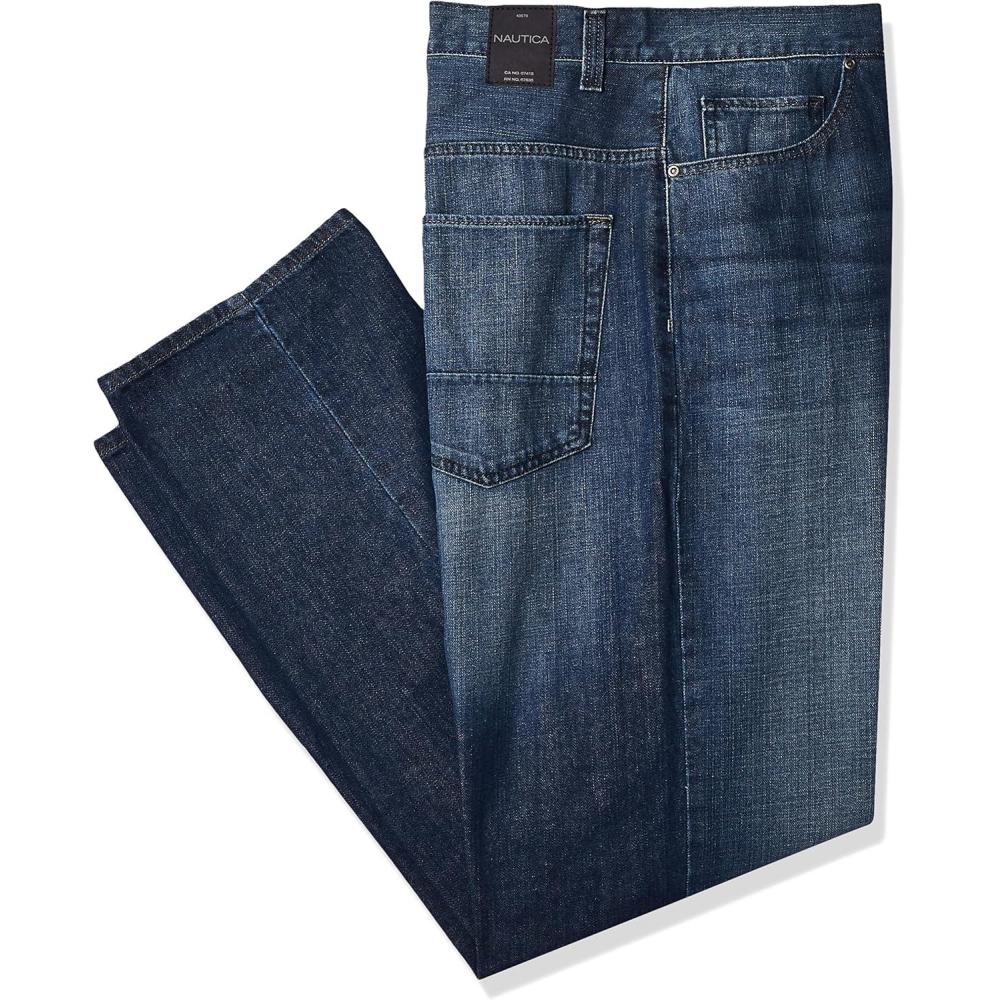 imageNautica Mens Big and Tall Relaxed Fit JeanGlacier Blue Wash