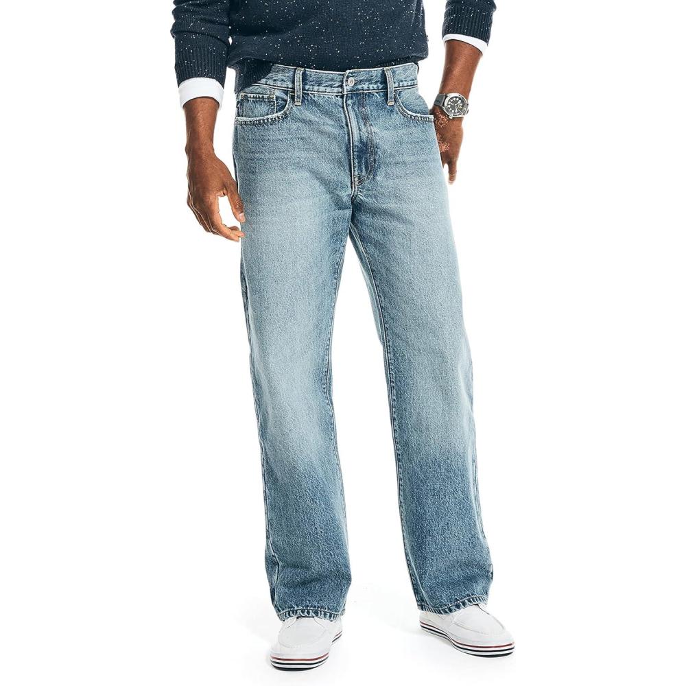 imageNautica Mens Loose Fit DenimBasalt Lake Wash