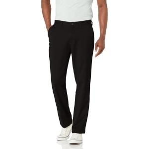 Nautica Men’s Classic Fit Flat Front Stretch Solid Chino Deck Pant(True Black)
