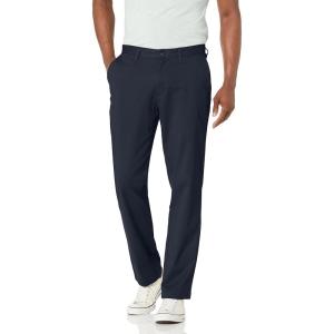 Nautica Men’s Classic Fit Flat Front Stretch Solid Chino Deck Pant(True Navy)