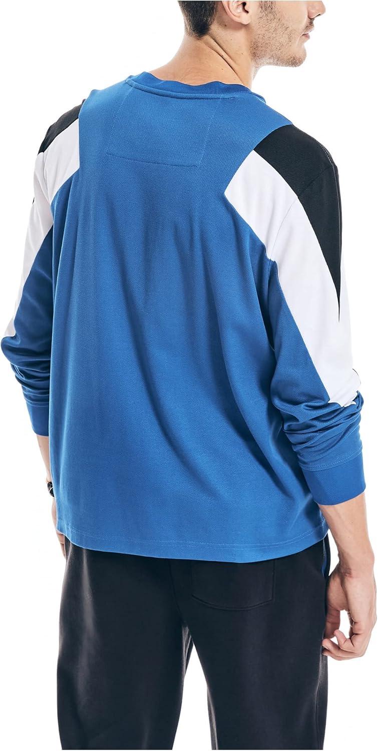 imageNautica Mens Nautica Competition Sustainably Crafted LongSleeve TShirtBright Cobalt