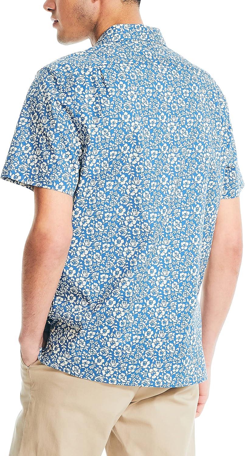 imageNautica Mens Nautica Sustainably Crafted Printed ShortSleeve ShirtUndercurrent