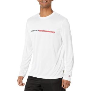 Nautica Men’s Nautica Competition Sustainably Crafted Long-Sleeve T-Shirt(Bright White)