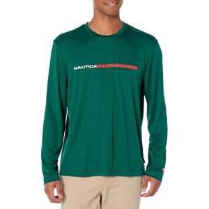 Nautica Men’s Nautica Competition Sustainably Crafted Long-Sleeve T-Shirt(Tidal Green)