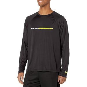 Nautica Men’s Nautica Competition Sustainably Crafted Long-Sleeve T-Shirt(True Black)