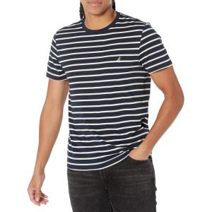 Nautica Men’s Nautica Striped Crewneck T-Shirt(Navy Stripes)