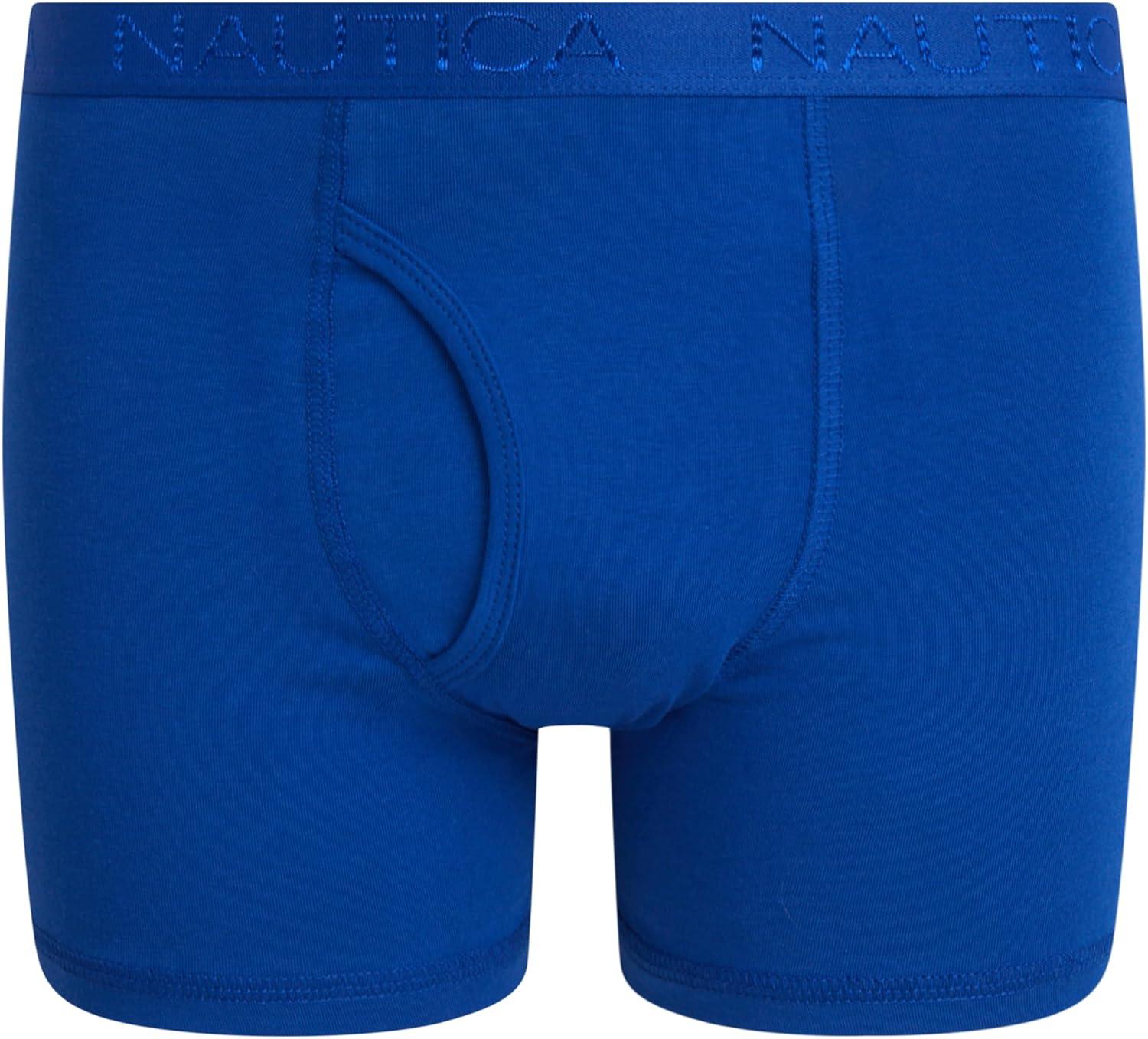 imageNautica Boys Boxer Briefs 36 Pack Comfort Stretch Cotton Kids Underwear Boxers for Boys with Contour Pouch Sizes 618Boundless BlueLight Bleach HeatherBlue Hawaii 3pk