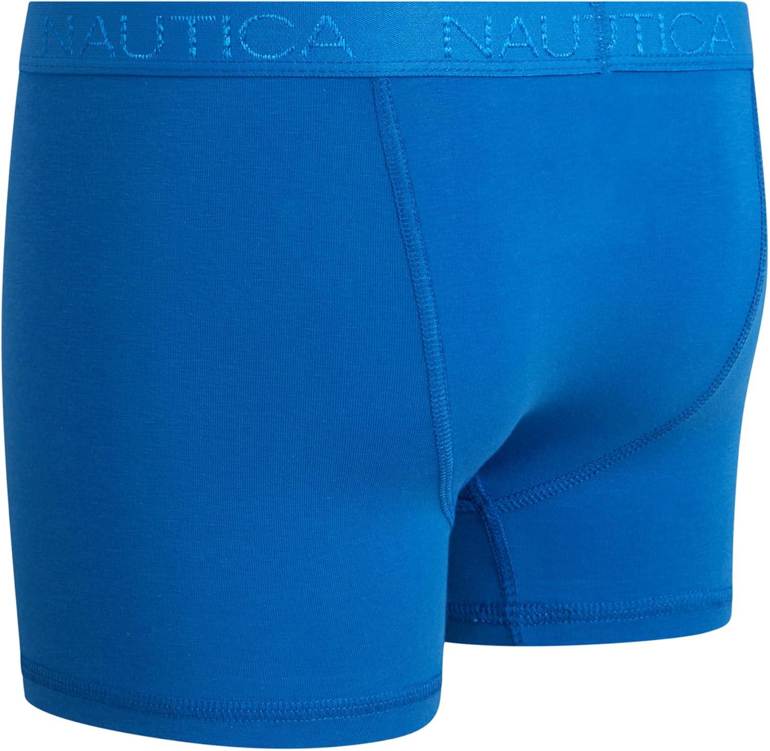 imageNautica Boys Boxer Briefs 36 Pack Comfort Stretch Cotton Kids Underwear Boxers for Boys with Contour Pouch Sizes 618Boundless BlueLight Bleach HeatherBlue Hawaii 3pk