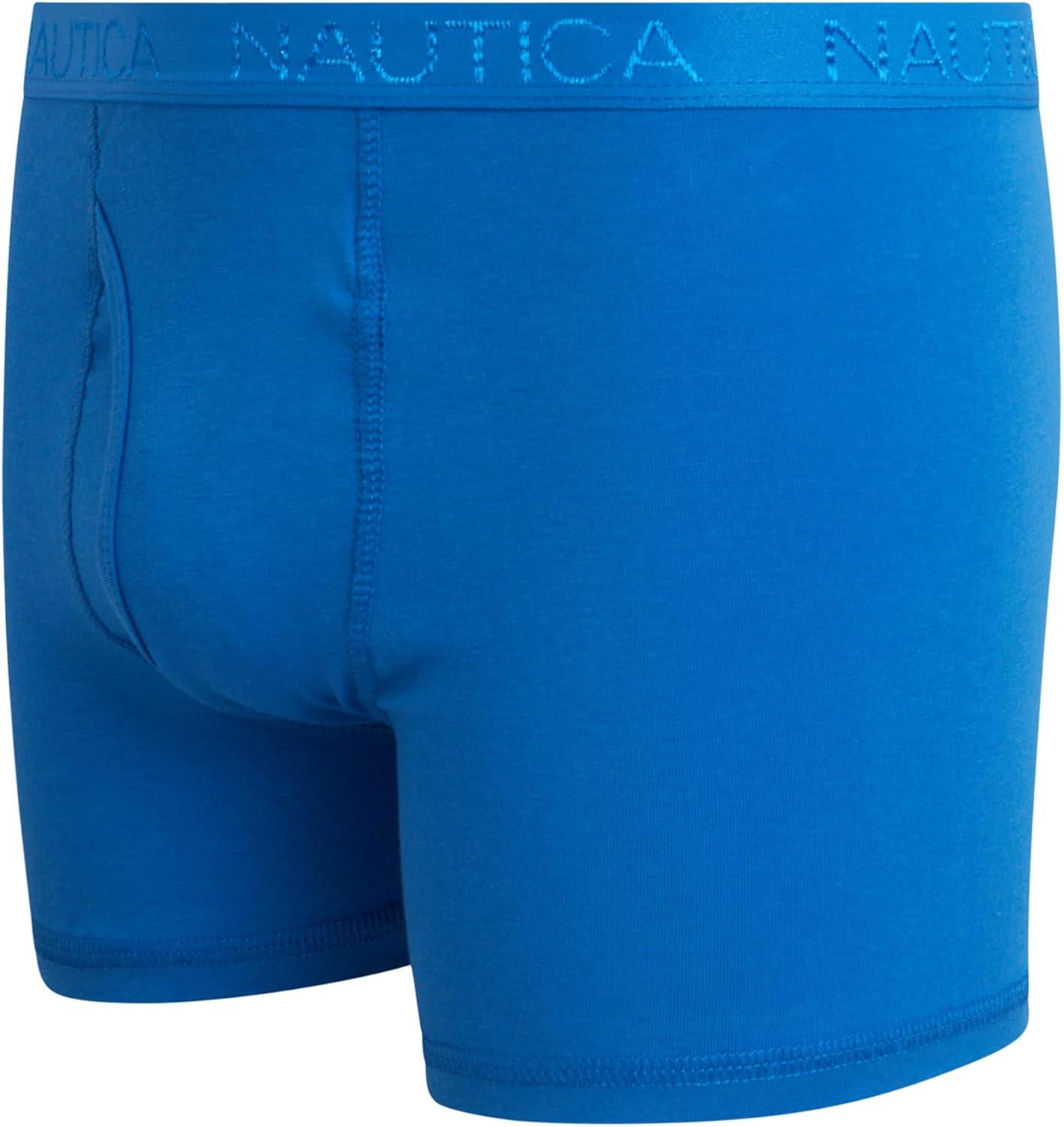 imageNautica Boys Boxer Briefs 36 Pack Comfort Stretch Cotton Kids Underwear Boxers for Boys with Contour Pouch Sizes 618Boundless BlueLight Bleach HeatherBlue Hawaii 3pk